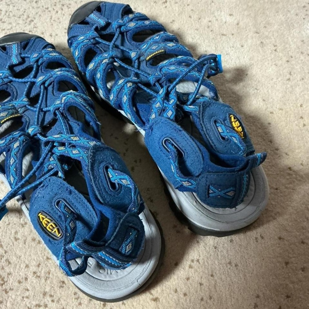 Keen Whisper Blue Waterproof Hiking Sandals Womens 9 1014206 Bungee Sport Shoes - Picture 2 of 5